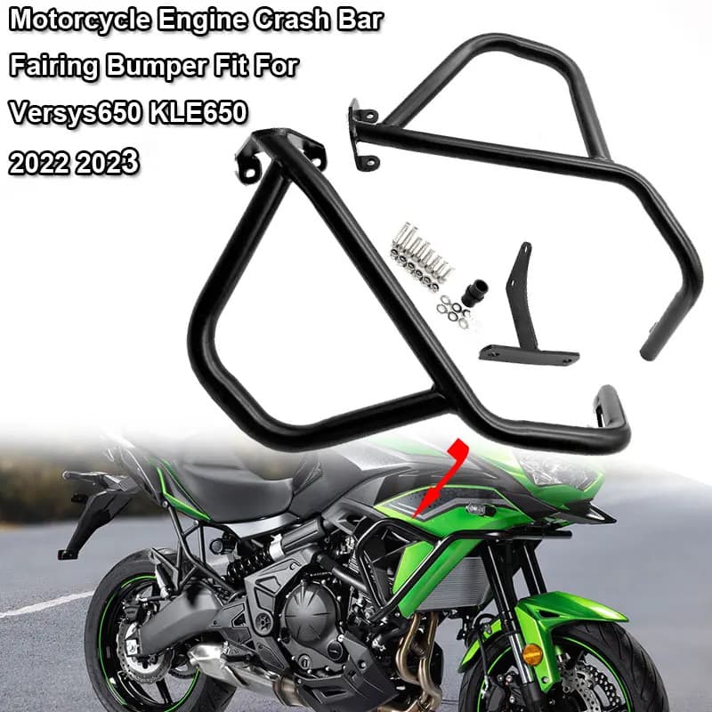 Fit For Kawasaki Versys 650 Versys650 KLE650 2022 2023 Motorcycle Highway Engine Guard Crash Bars F