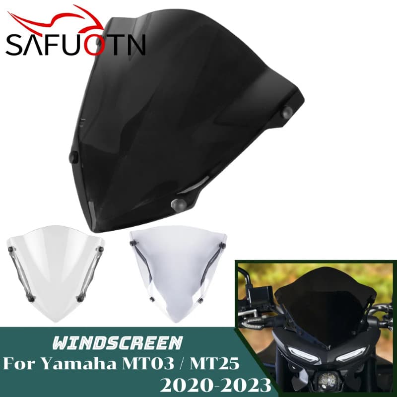 for MT 03 25 Sport Touring Windshield Windscreen For Yamaha MT-03 MT-25 2020-2023 MT03 Motorcycle W