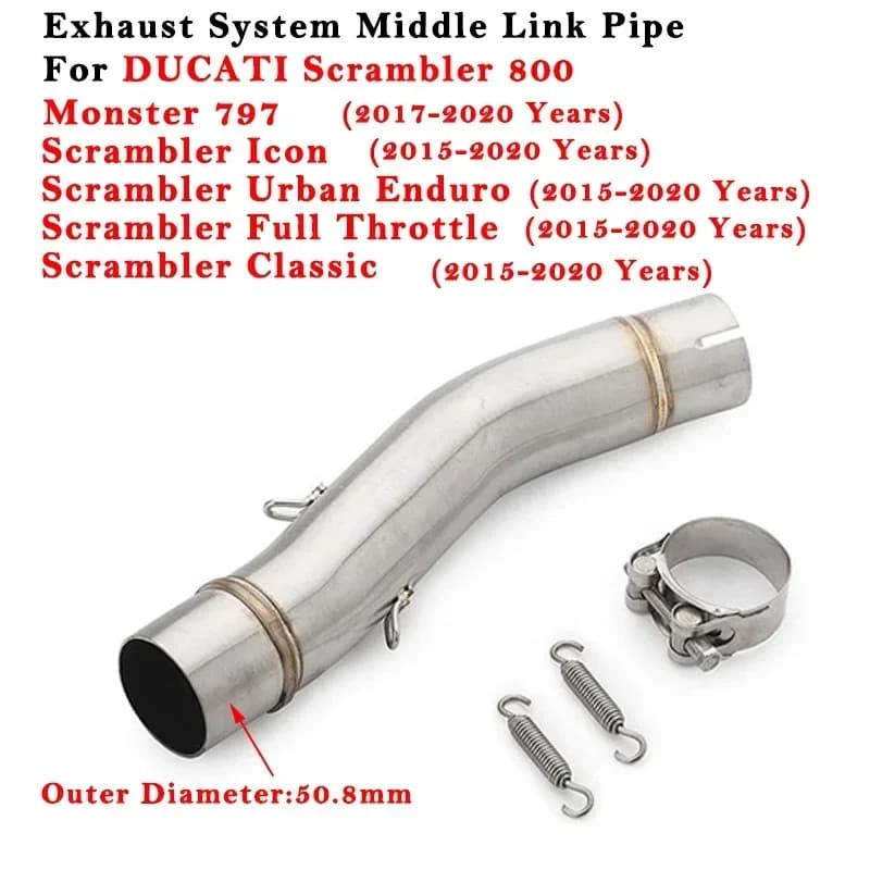 Slip On For Ducati Scrambler 800 Monster 797 2015 - 2020 Motorcycle Exhaust System Modified Muffler