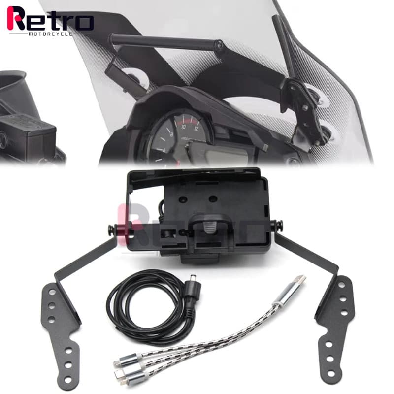 USB Charger Phone Holder Stand Bracket for Yamaha XMAX300 XMAX250 XMAX125 X-MAX 300/250/125 Motorcy