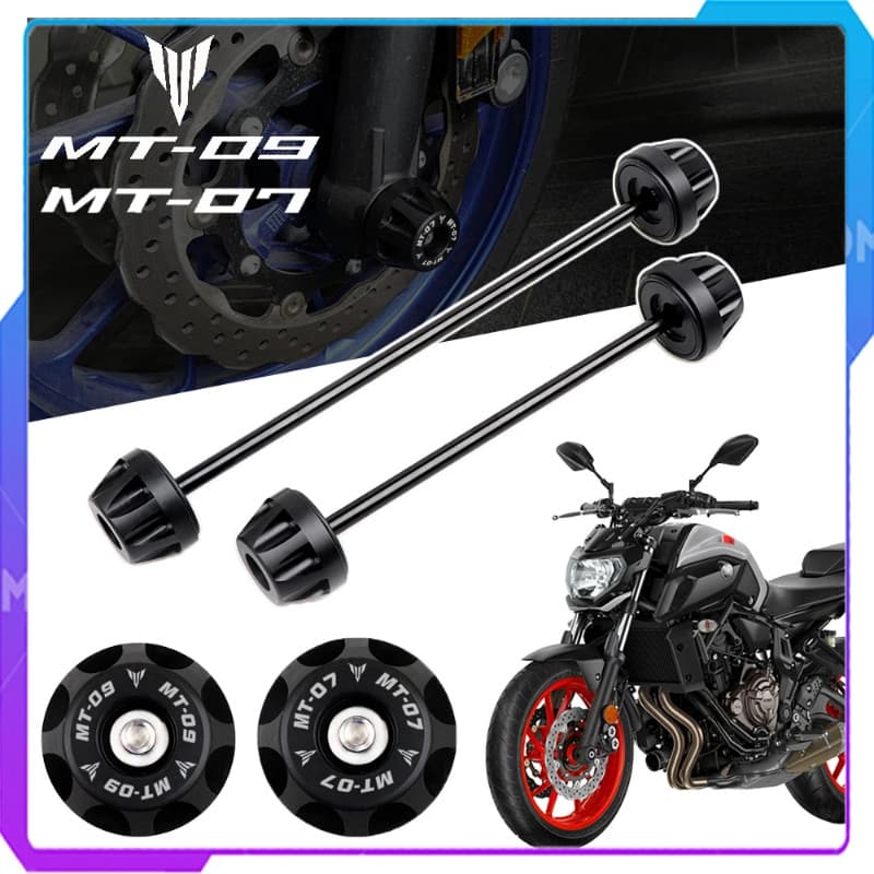 Front Rear Wheel Fork Slider Protector For YAMAHA MT-07 MT07 MT 07 FZ-07 FZ07 2014-2021 MT-09 Motor