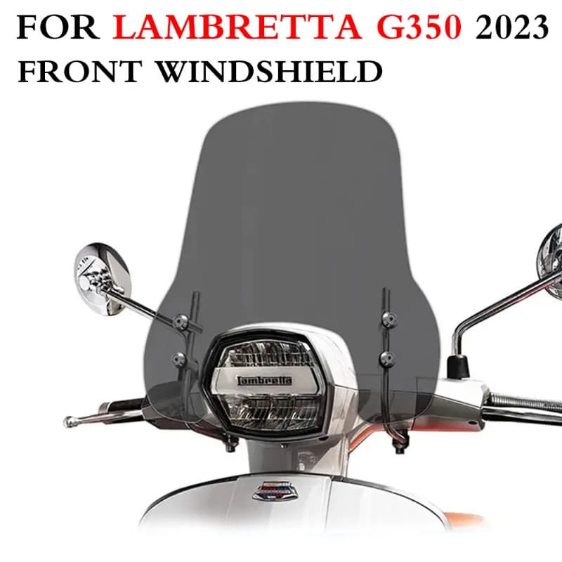 Motorcycle New For LAMBRETTA G350 2023 Front Windshield Heighten Widened Wind Deflector For Lambret