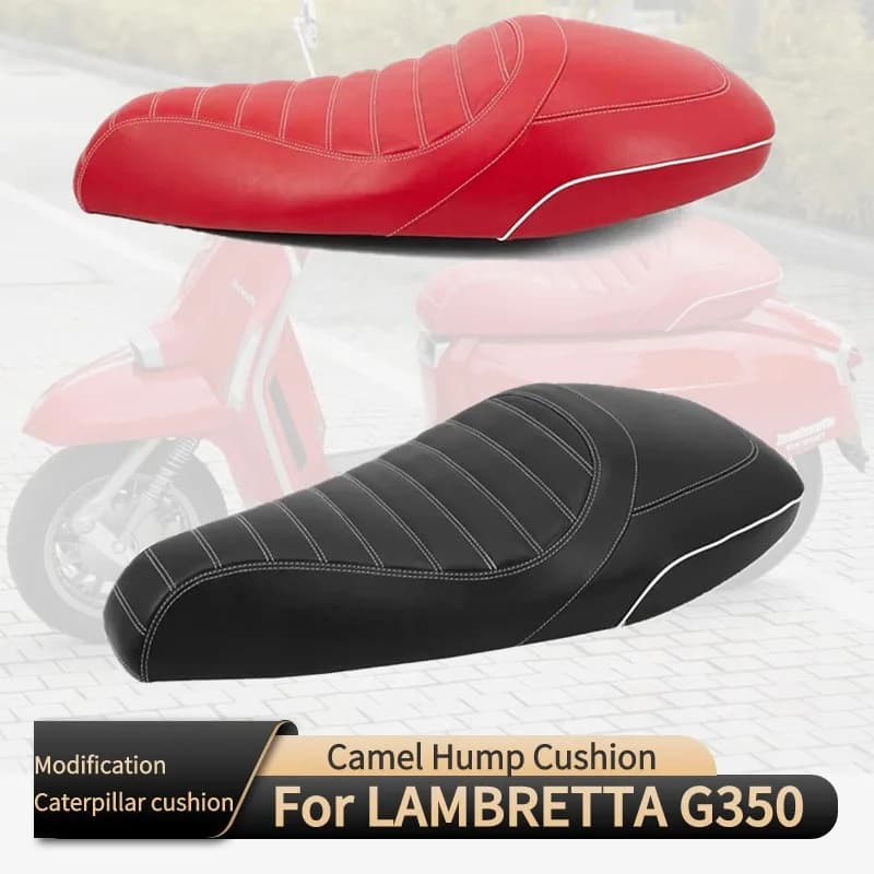 For LAMBRETTA G350 G 350 Modified Motorcycle Seat Caterpillar Seat Cushion Hump Seat More Comfortab