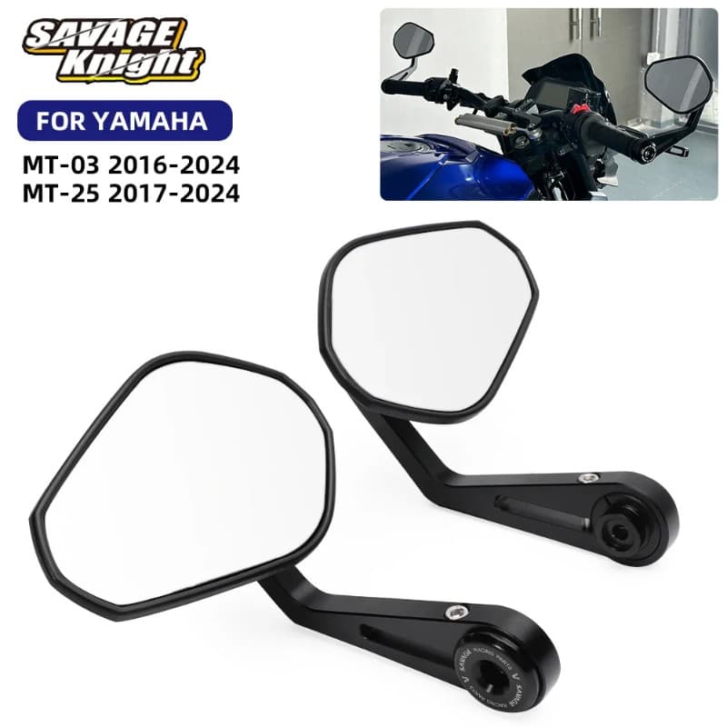 2024 MT03 MT25 E9 Certification Handlebar End Mirrors Sliders For Yamaha MT-03 MT-25 MT 25 03 2016-