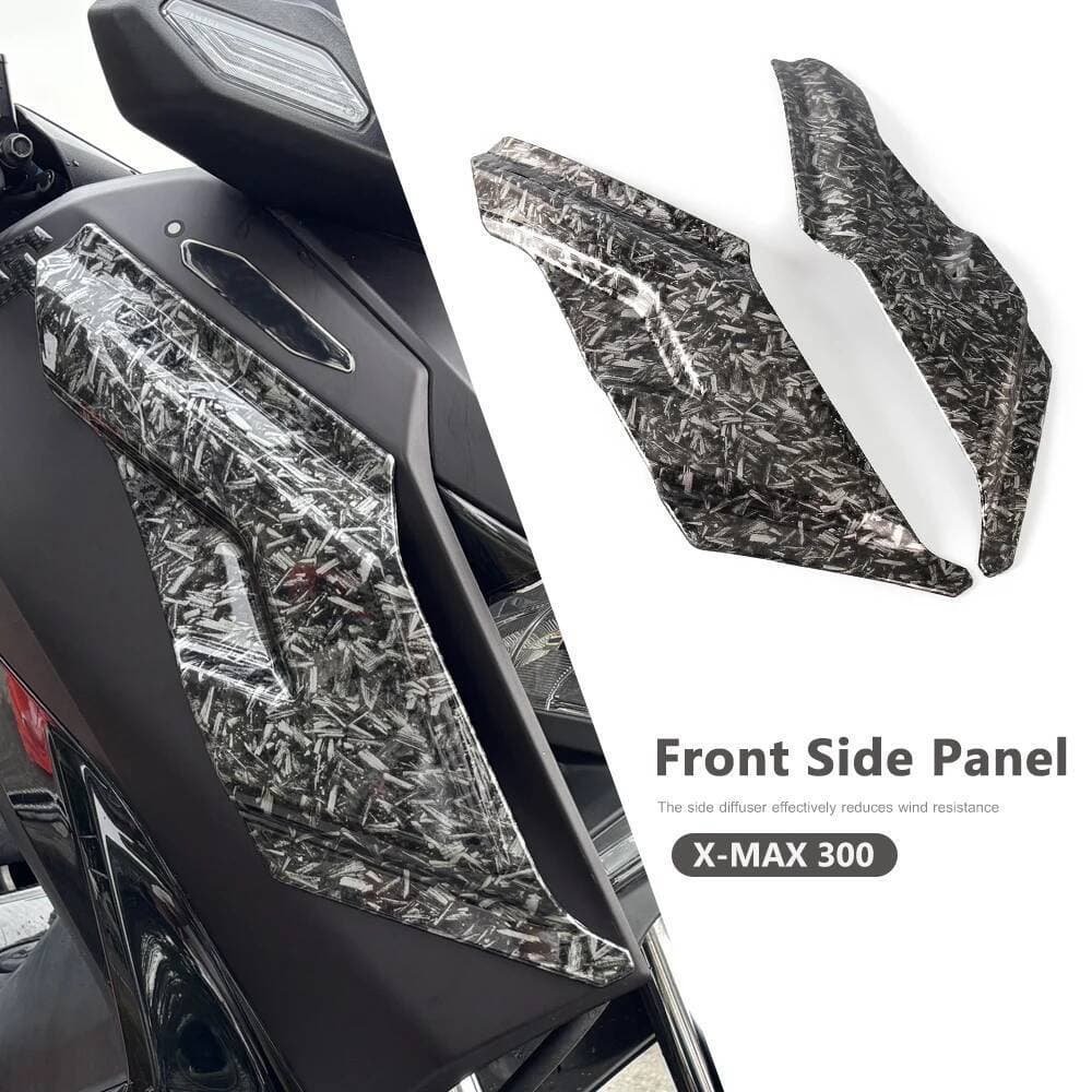 X-MAX300 สีดําด้านข้าง Wing Windshield Air Deflector ปีกด้านข้างกระจก Fairing รถจักรยานยนต์สําหรับ Yamaha X-MAX 300 XMAX300 XMAX 300