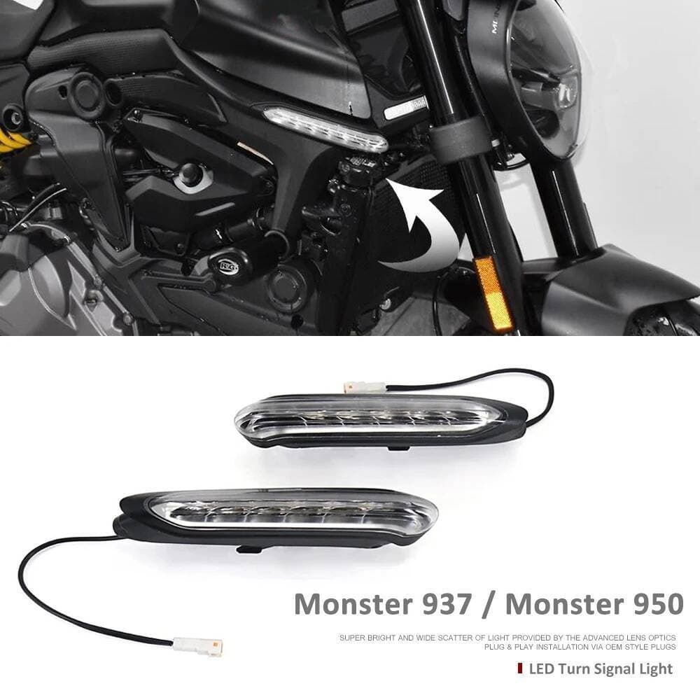 ใหม่ไฟเลี้ยว LED สําหรับ DUCATI MONSTER 937 MONSTER937 Monster 950 2021 2022 2023 รถจักรยานยนต์ตัวบ่งชี้ด้านหน้า Flasher