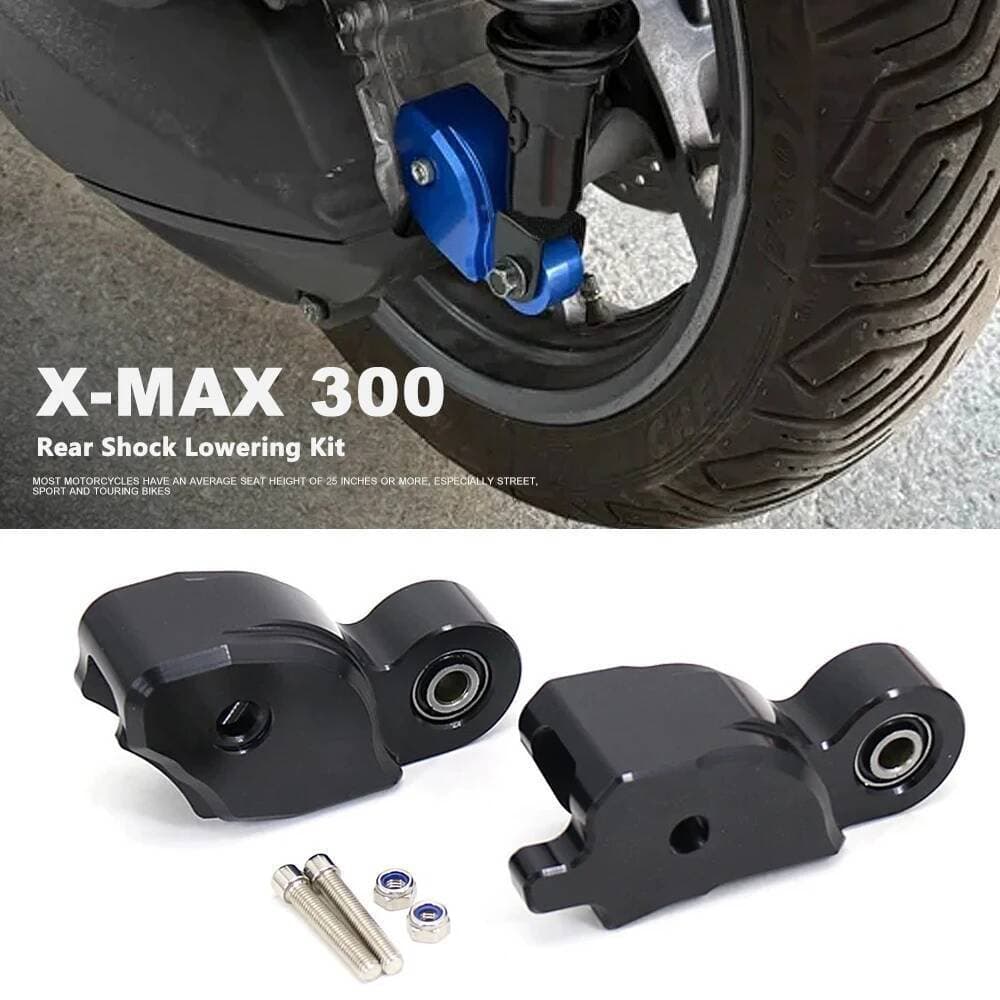 ใหม่รถจักรยานยนต์สีดําโช้คอัพหลัง Body Lowering Kit Drop 3 ซม.สําหรับ Yamaha X-MAX 300 XMAX300 XMAX 300 X-MAX300 อุปกรณ์เสริม