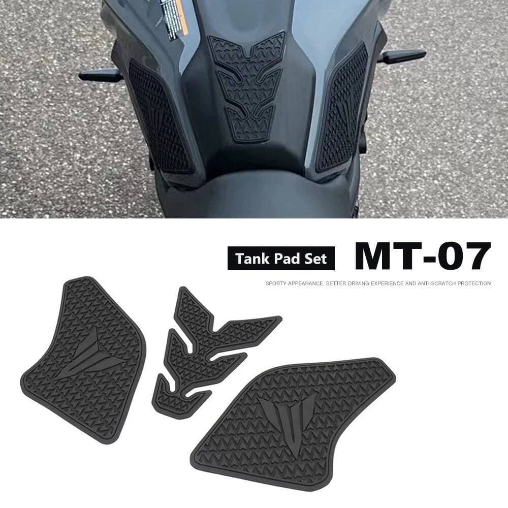 MT-07 2021-2024 อุปกรณ์เสริมรถจักรยานยนต์ลื่นด้านข้างการใช้ถังPadชุดกันน้ําPadสติกเกอร์ยางสําหรับYAMAHA MT07 MT-07 MT 07