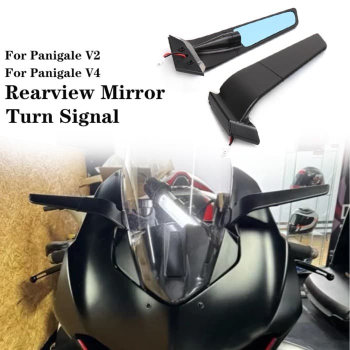For Ducati PANIGALE V2 Panigale V4 V4S V4R LED Turn Signal Lights  Mirror Modified Wind Wing Adjust