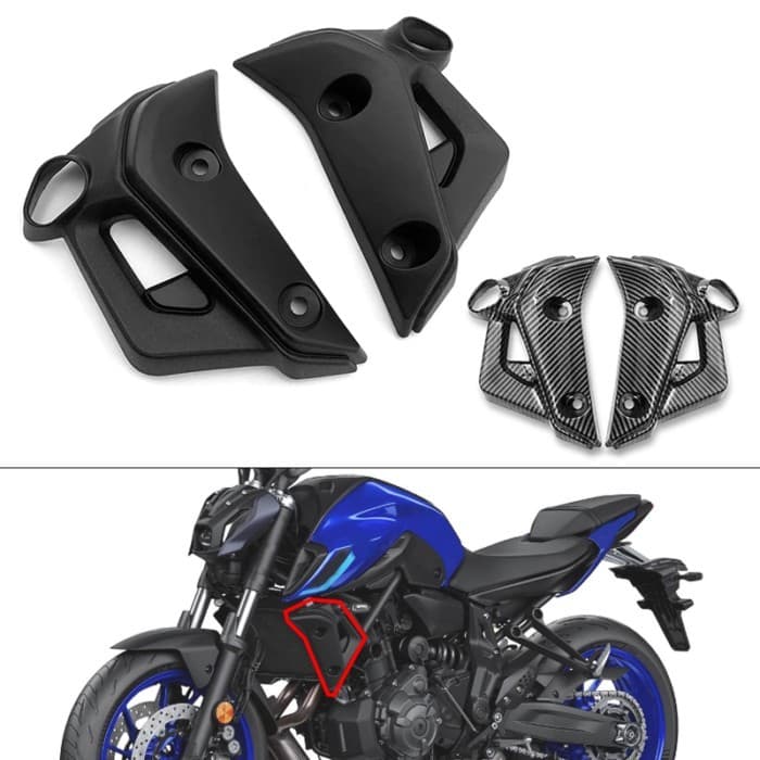 Fit For YAMAHA MT-07 FZ-07 MT FZ 07 2021 2022 2023 2024 Motorcycle Side Fairing Radiator Cover Pane