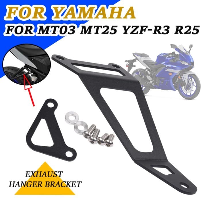 Motorcycle Exhaust Pipes Hanger Bracket Muffler Pipe Support Guard Holder For YAMAHA MT-03 MT-25 MT