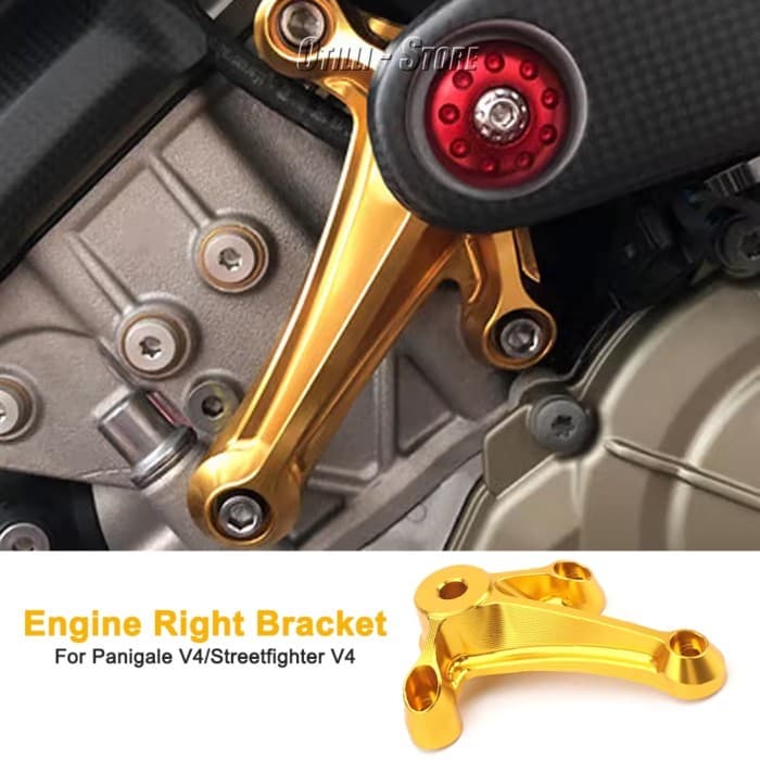 New Engine Right Upper Aluminum Bracket For DUCATI STREETFIGHTER Streetfighter V4 PANIGALE Panigale