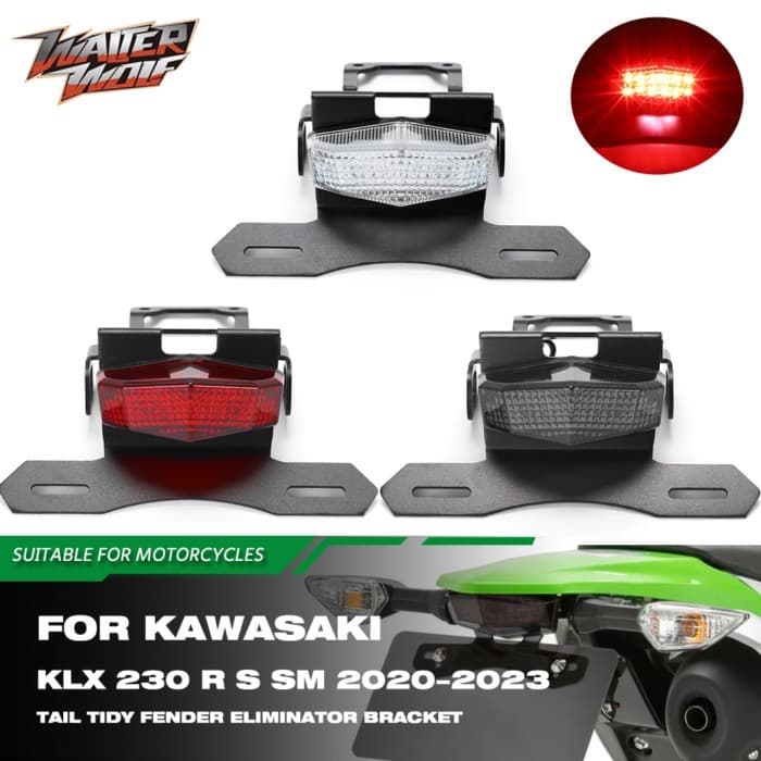 2024 KLX230 Tail Tidy Fender Eliminator License Plate Bracket For Kawasaki KLX 230R KLX 230S KLX 23