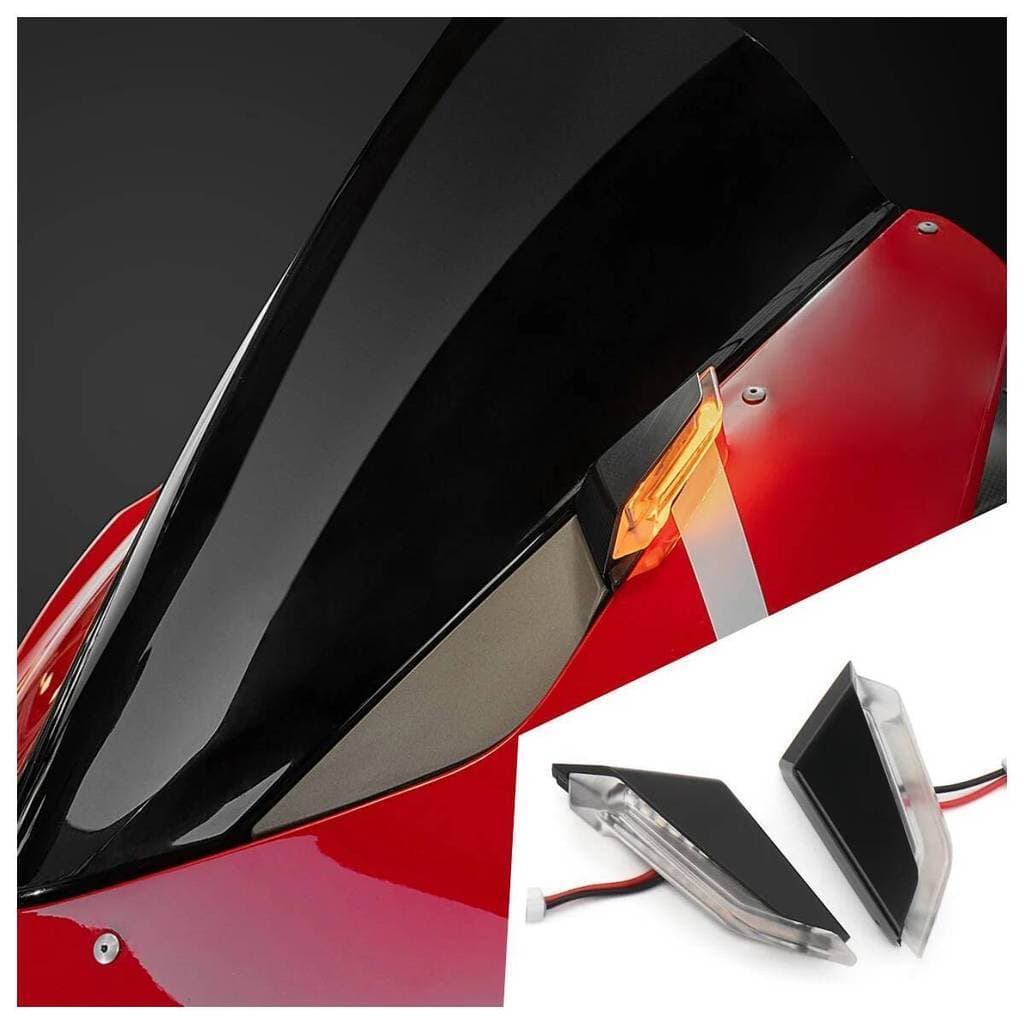 อุปกรณ์เสริมรถจักรยานยนต์ไฟเลี้ยว LED สําหรับ Ducati Panigale V2 PANIGALE V4 V4R กระจกมองหลัง Highlight Flasher ตัวบ่งชี้