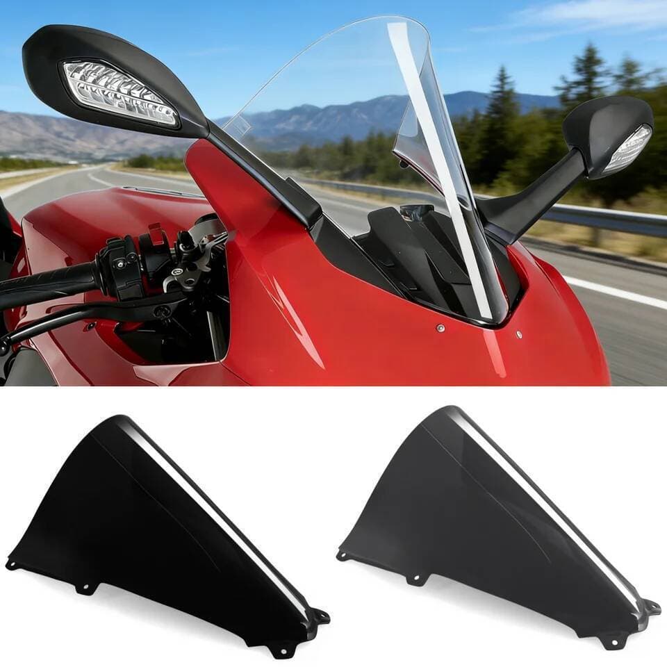 กระจกหน้าจอลม Fairing Double Bubble สําหรับ Ducati Panigale V2 Panigale V4 PANIGALE V2 V4 Racing Wind Deflectors