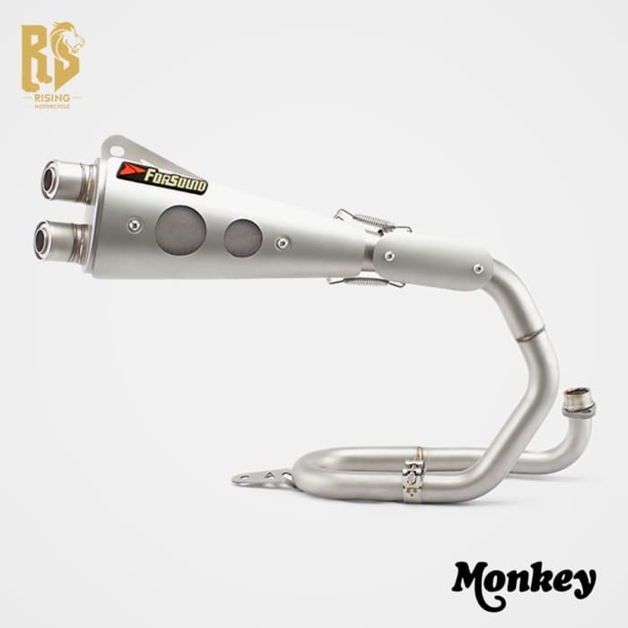 RS Honda monkey125 Monkey 125 modified full section double gun exhaust pipe silent street riding