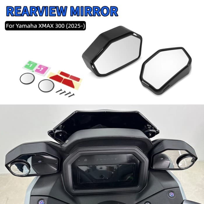 XMAX300 Rear View Mirror For Yamaha XMAX 300 X-MAX X MAX 300 2025 2026 Motorcycle Adjustable Integr