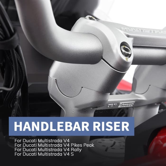 Motorcycle Handlebar Riser Drag Handle Bar Clamp Extend Adapter For Ducati Multistrada V4 S Rally P