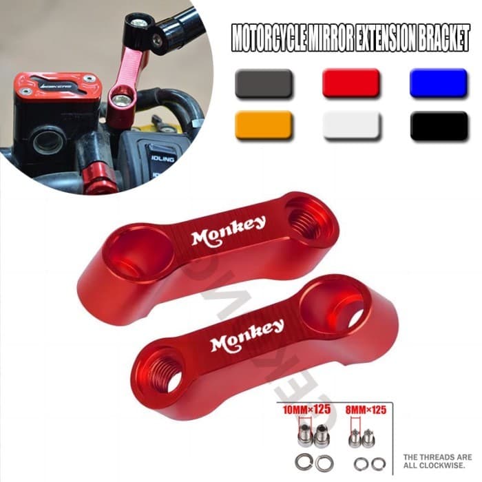 Motorcycle Accessories For Honda Monkey 125 Z125 Z 125 Monkey125 Rearview Mirrors Extension Riser E