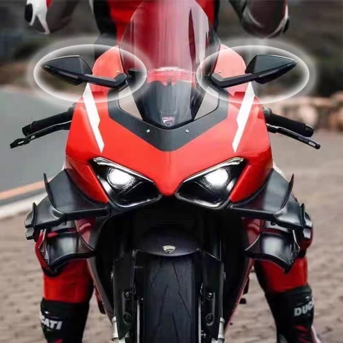 For Ducati Panigale V4S V4 Panigale V2 2018-2024 Motorcycle Mirror LED Turn Light Signals Folding R