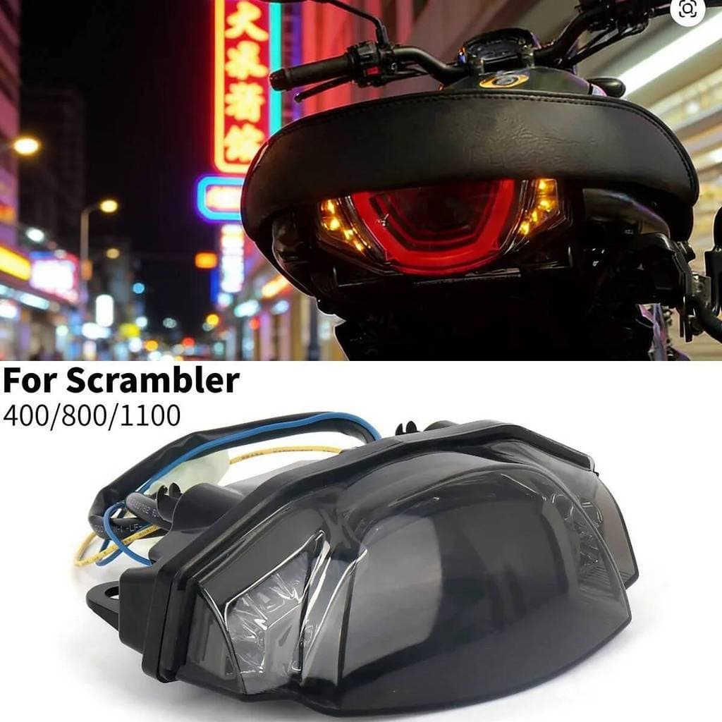 สําหรับ DUCATI SCRAMBLER 400 Scrambler 800 1100 Moto อุปกรณ์เสริมไฟท้าย LED ไฟเลี้ยวด้านหลังเบรคหยุดโคมไฟแบบบูรณาการ