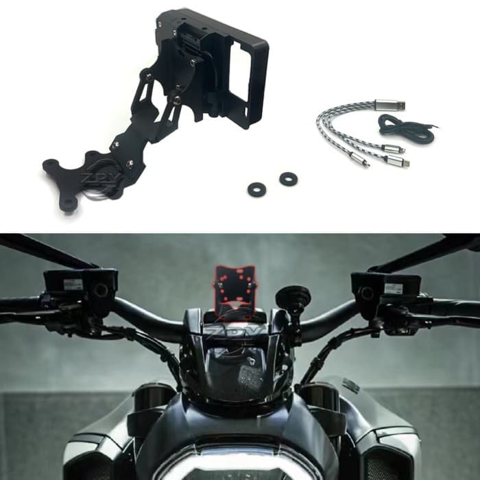 FOR DUCATI DIAVEL 1260 2019 - 2022 Stand Holder Phone Mobile Phone GPS Navigation Plate Bracket