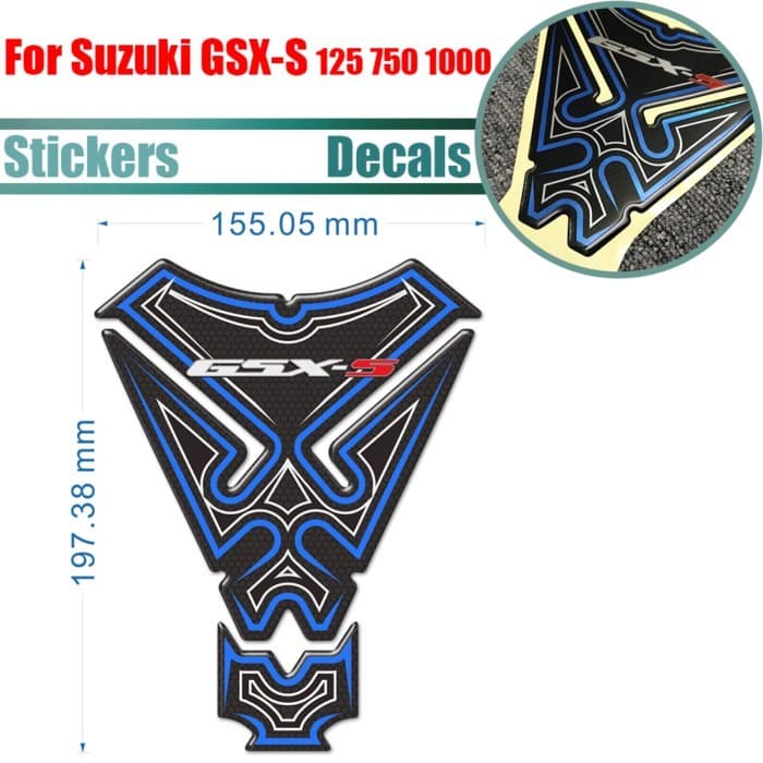 For Suzuki GSX-S125 GSX-S750 GSX-S1000 GSX-S GSXS 750 1000 Motorcycle Fuel Tank Pad Sticker Moto Ep