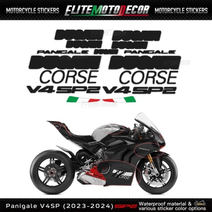 For Ducati Panigale V4SP2 2023 2024 Motorcycle Fairing Shell Sticker Full Vehicle Decal Panigale V4