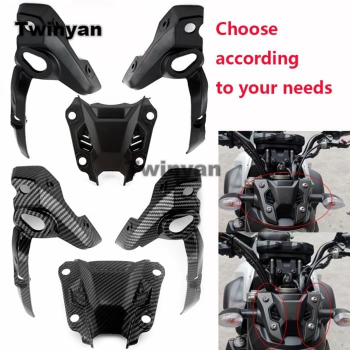 MT 07 FZ 07 Motorcycle Parts Head Fairing Fit For YAMAHA MT-07 FZ-07 MT07 FZ07 2012-2017 Front Head