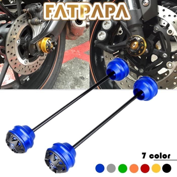 FATPAPA - Front Rear Wheel Protector Axle Fork Crash Slider For YAMAHA YZF R3 R25 YZF-R3 YZF-R25 YZ