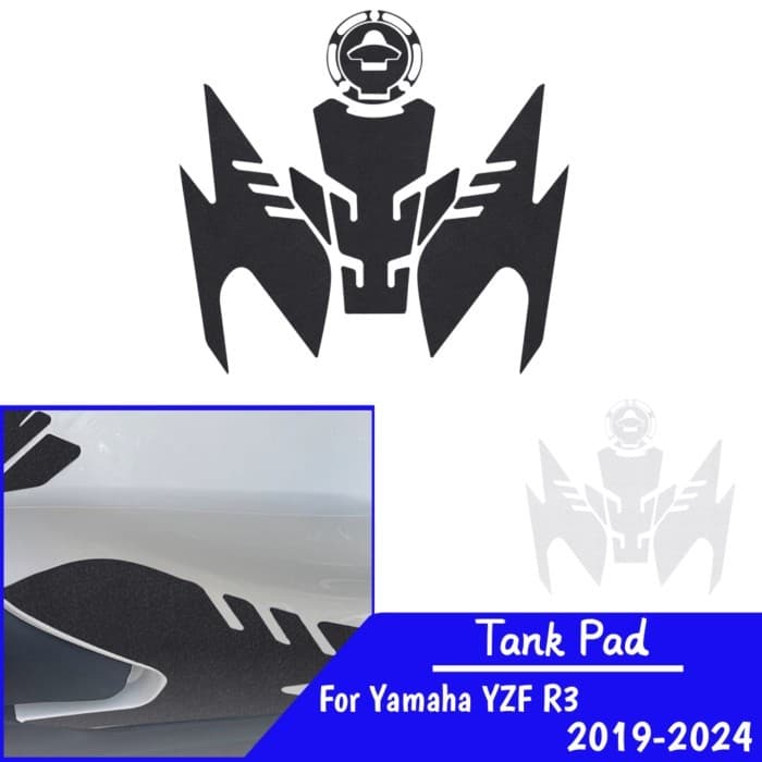 R3 Tank Pad Stickers Gas Protector For Yamaha YZF-R3 R 3 2019-2024 YZFR3 Motorcycle Kit Knee Gas Pr