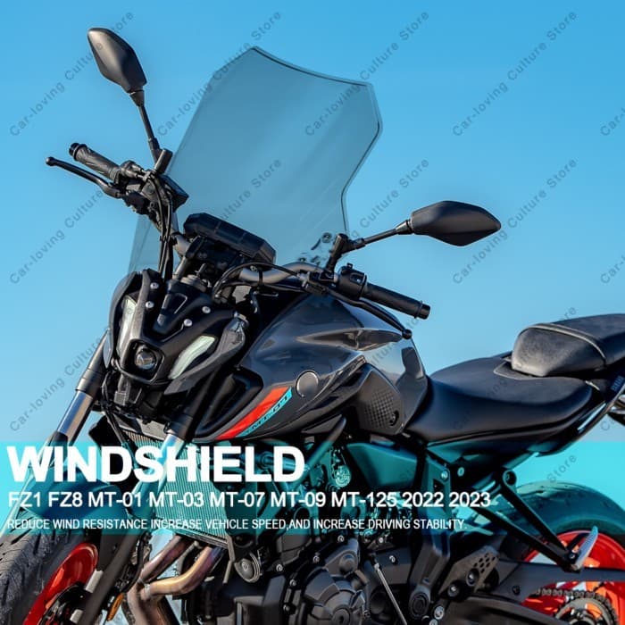 Motorcycle Windscreen Windshield Universal Adjustable Windshield For YAMAHA FZ1 FZ8 MT-01 MT-03 MT-