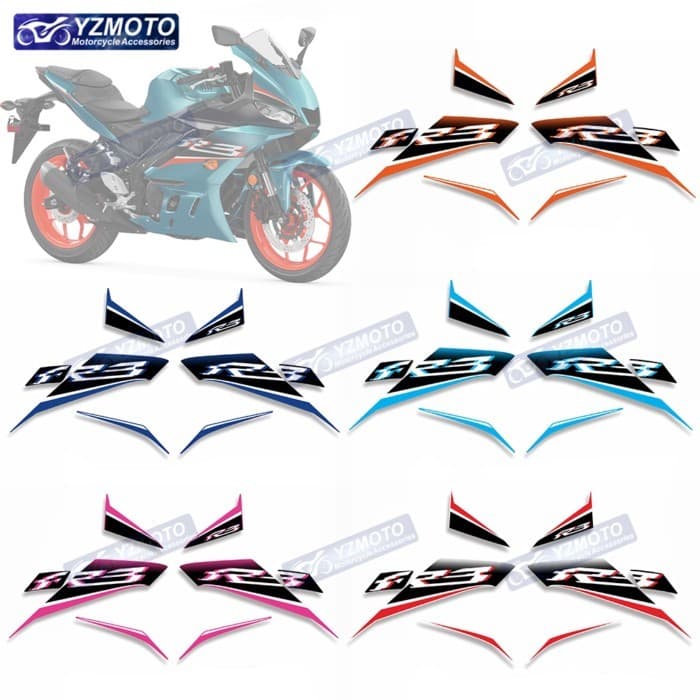 For YAMAHA YZF R3 YZF-R3 2019 2020 2021 2022 Motorcycle Sticker Body Racing Fuel Tank Logo Fairing 