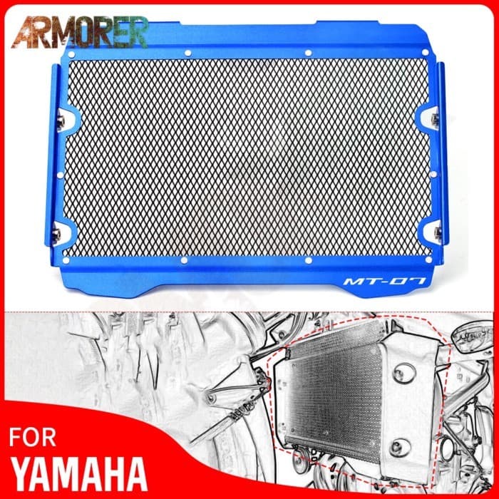 For YAMAHA FZ 07 FZ-07 FZ07 MT07 MT-07 MT 07 Motorcycle Accessories Radiator Guard Radiator Grille 