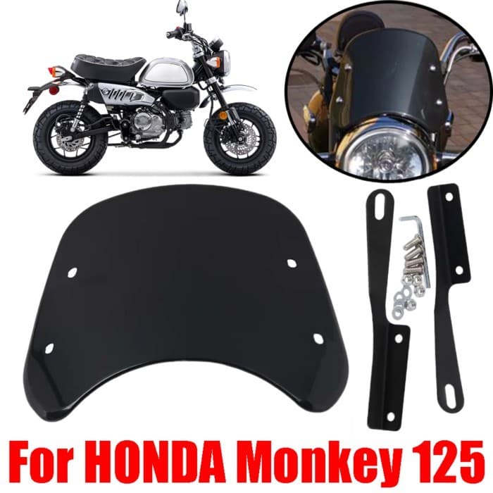 For HONDA Monkey 125 Monkey125 Motorcycle Accessories Retro Windscreen Windshield Wind Screen Defle