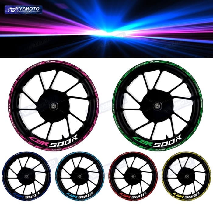 For Honda CBR500R CBR 500 R Motorcycle 17 Inch Racing Front And Rear Wheel Hub Sticker Waterproof R