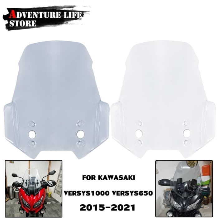 Windshield For Kawasaki Versys1000 Versys650 KLZ 1000 Versys 650 KLE Motorcycle Fairing Windscreen 