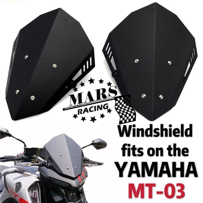 Motorcycle Windshield Windscreen Aluminum Kit Deflector Fits For YAMAHA MT-03 MT03 MT 03 2020 MT25 