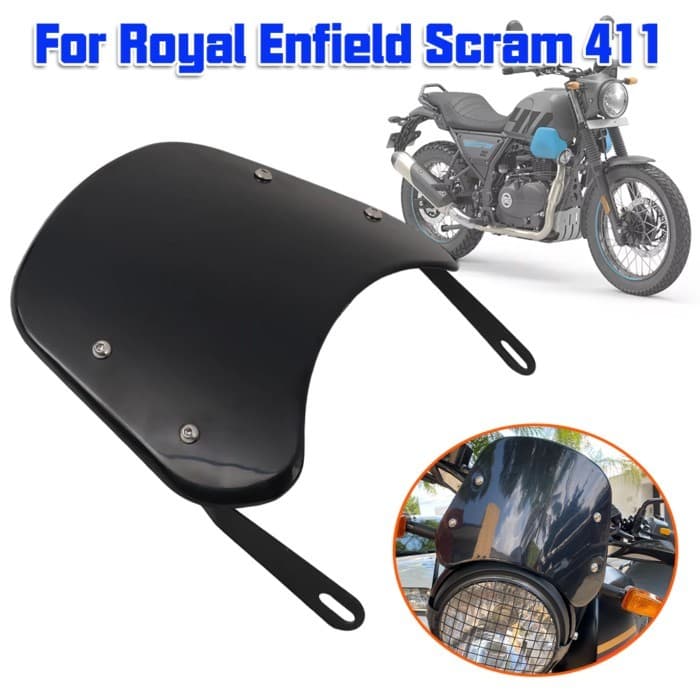 For Royal Enfield Scram 411 Himalayan 650 BS6 Scrambler 650 Accessories Retro Windscreen Windshield