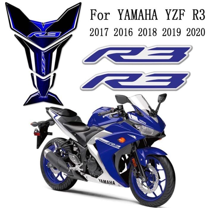 For YAMAHA YZF R3 YZF-R3 Stickers Emblem Tank Pad  Decal Fuel Protector Motorcycle Protector TankPa