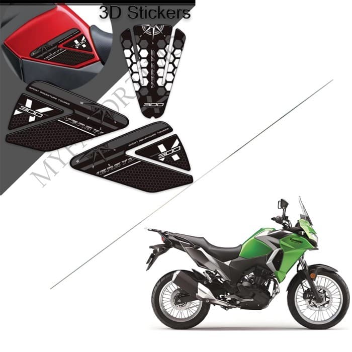 For Kawasaki Versys X300 Versys-X 300 Versys-X300 Motorcycle Fuel Tank Sticker Moto Decals Stickers