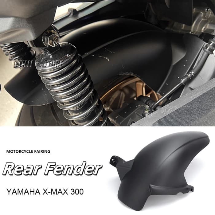 Motorcycle Rear Fender ABS Mudguard For YAMAHA XMAX 300 XMAX300 X-MAX 300 X-MAX300 2018-2023 Black 