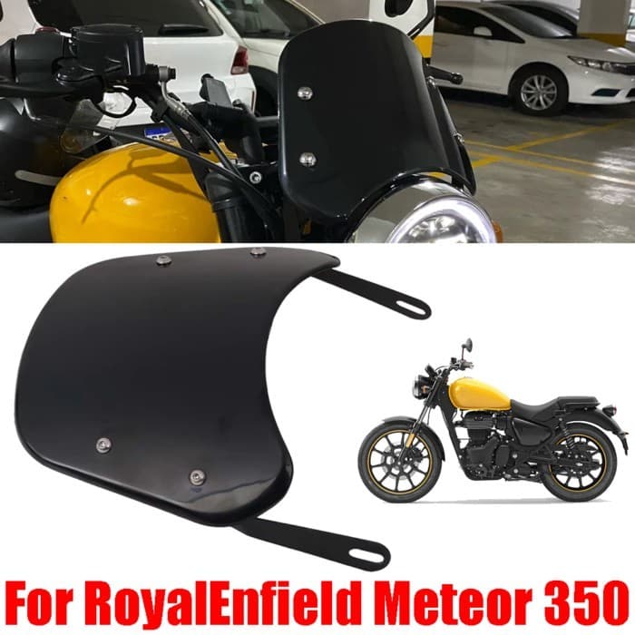 For RoyalEnfield Royal Enfield Meteor 350 Motorcycle Accessories Retro Windscreen Windshield Wind S