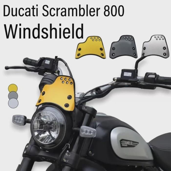 New Motorcycle Accessories Fit Ducati Scrambler 800 Retro Style Windshield Apply For Ducati Scrambl