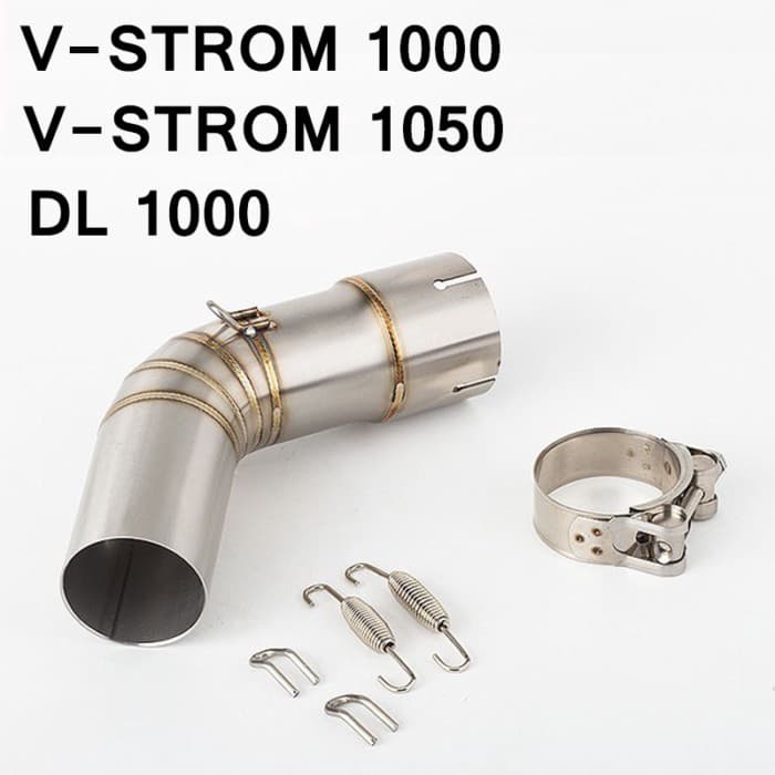 51mm Motorcycle Exhaust Muffler Middle Link Pipe For Suzuki V-STROM 1000 14-19 V STROM 1050 2020-20