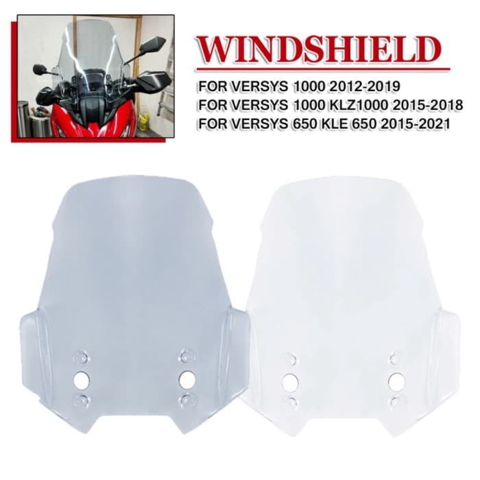 Windshield For Kawasaki Versys1000 Versys650 KLZ 1000 Versys 650 KLE 2015-2021 Motorcycle Windscree