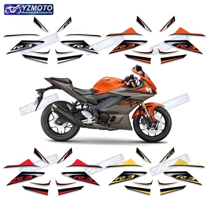 For YAMAHA YZF R3 YZF-R3 2019 2020 2021 2022 Motorcycle Accessories Sticker Full Vehicle Fairing De