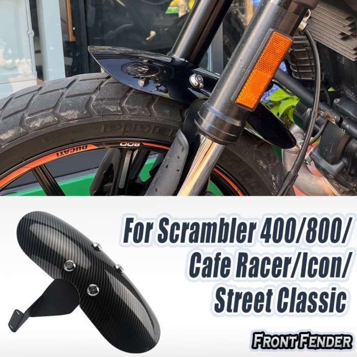 Front Fender Mudguard For Ducati Scrambler 800 400 Cafe Racer Classic Icon Motorbike Protector Mud 