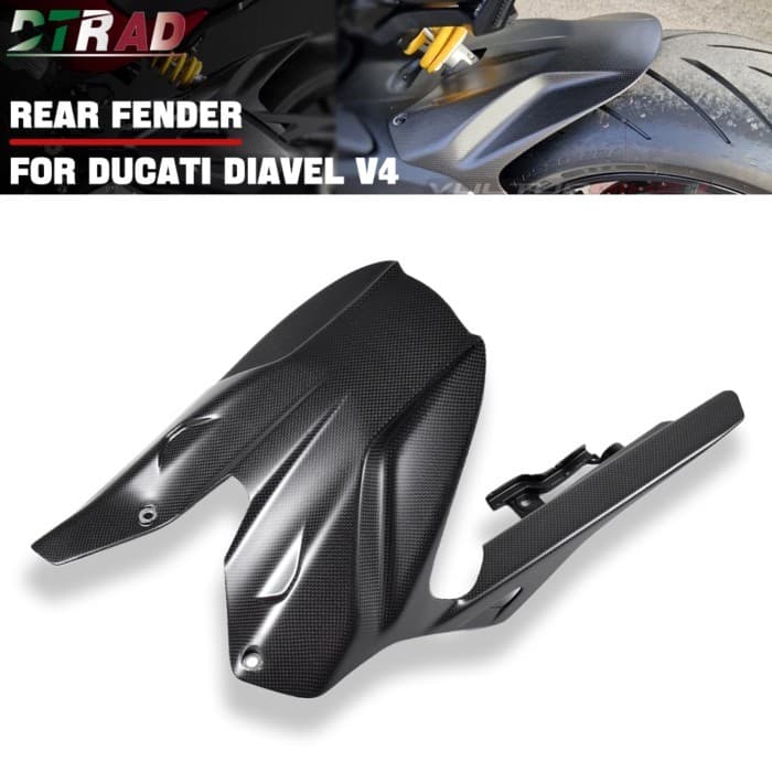 For DUCATI Diavel V4 2023 2024 Carbon Fiber Fairing Rear Fender Hugged Splash Mudguard With Chain G
