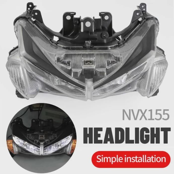 Fit For 2015 - 2019 YAMAHA  Angel Eyes HID Headlight Assembly NVX155 AEROX155 AEROX125 NVX AEROX 15